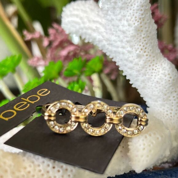 Gold Crystal bebe Statement Ring $16 ea or/Bundle 3 for $25 - Picture 3 of 7